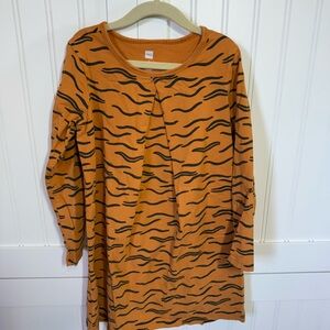 Tea Collection Girls Orange and Black Tiger Patterned Dress Tunic 7